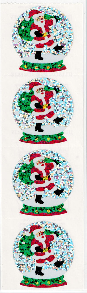 Santa Snow Globe Prismatic Stickers by Hambly *NEW!