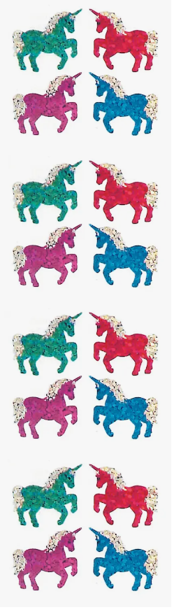 Mini Unicorns Prismatic Stickers by Hambly