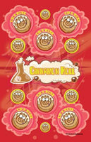 Cinnamon Roll Dr. Stinky Scratch -N-Sniff Stickers (2 sheets)