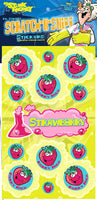 Strawberry Dr. Stinky Scratch -N-Sniff Stickers (2 sheets)