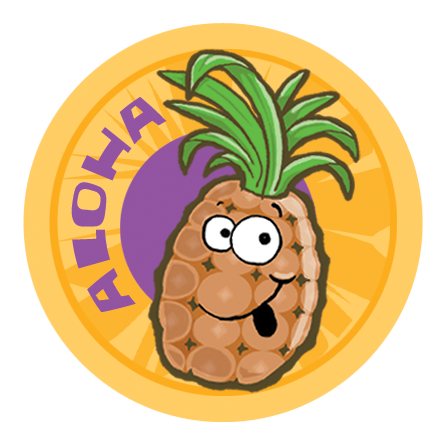 Pineapple Dr. Stinky Scratch -N-Sniff Stickers (2 sheets)