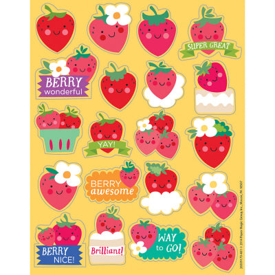 Strawberry Scented Stickers (80 stickers)