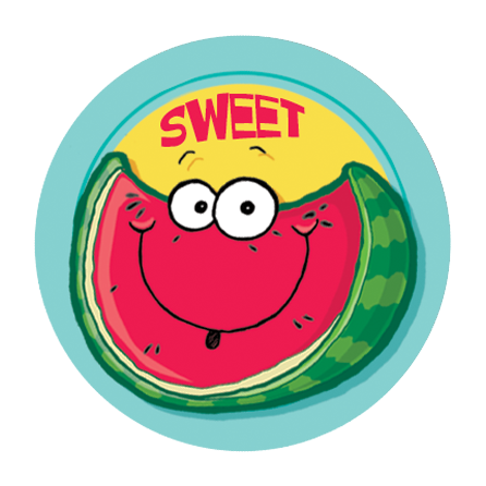 Watermelon Dr. Stinky Scratch -N-Sniff Stickers (2 sheets)