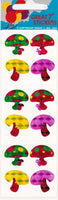 Prismatic Mushroom Vintage Stickers