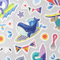 Surfing Sea Critters Stickers